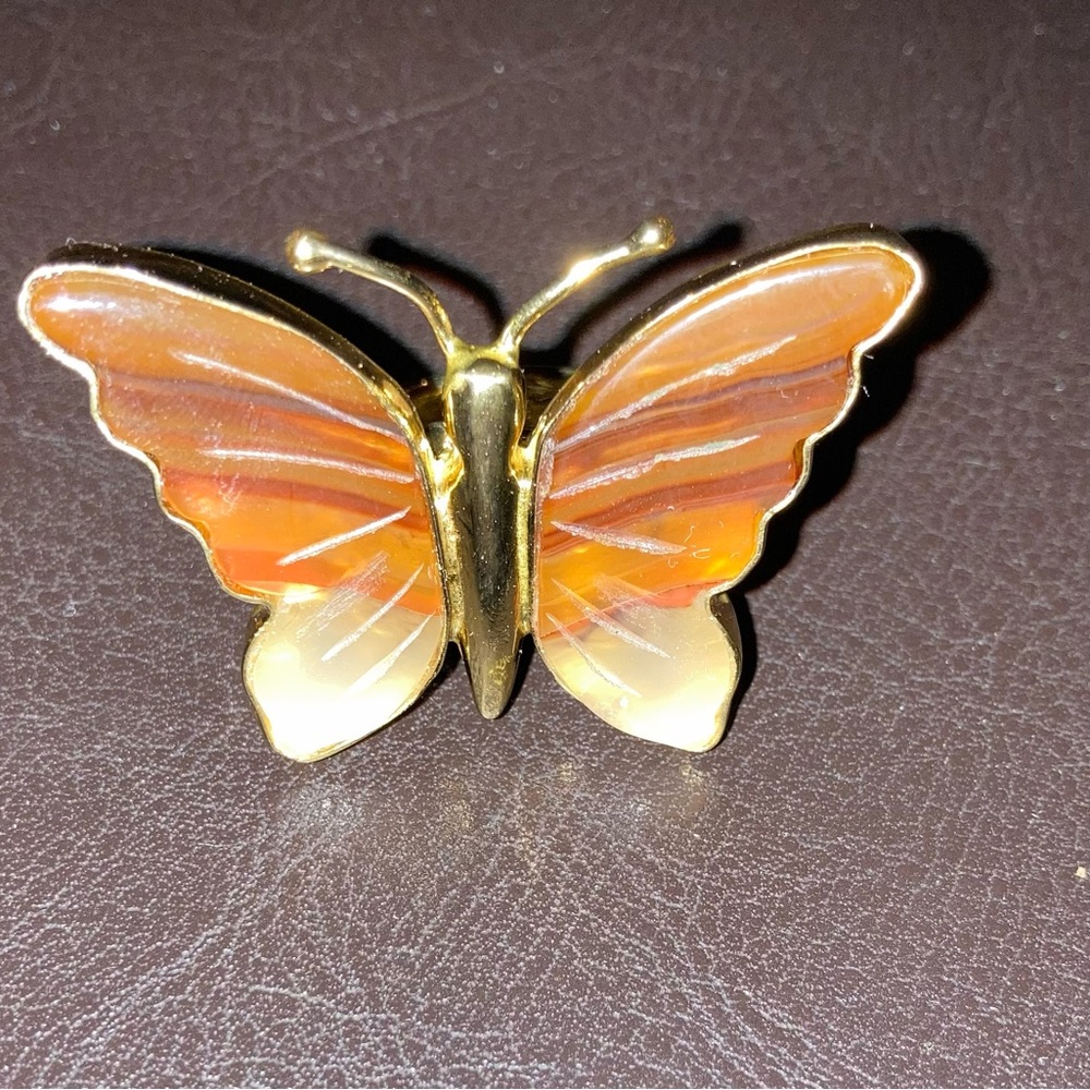 Agate Butterfly Ring